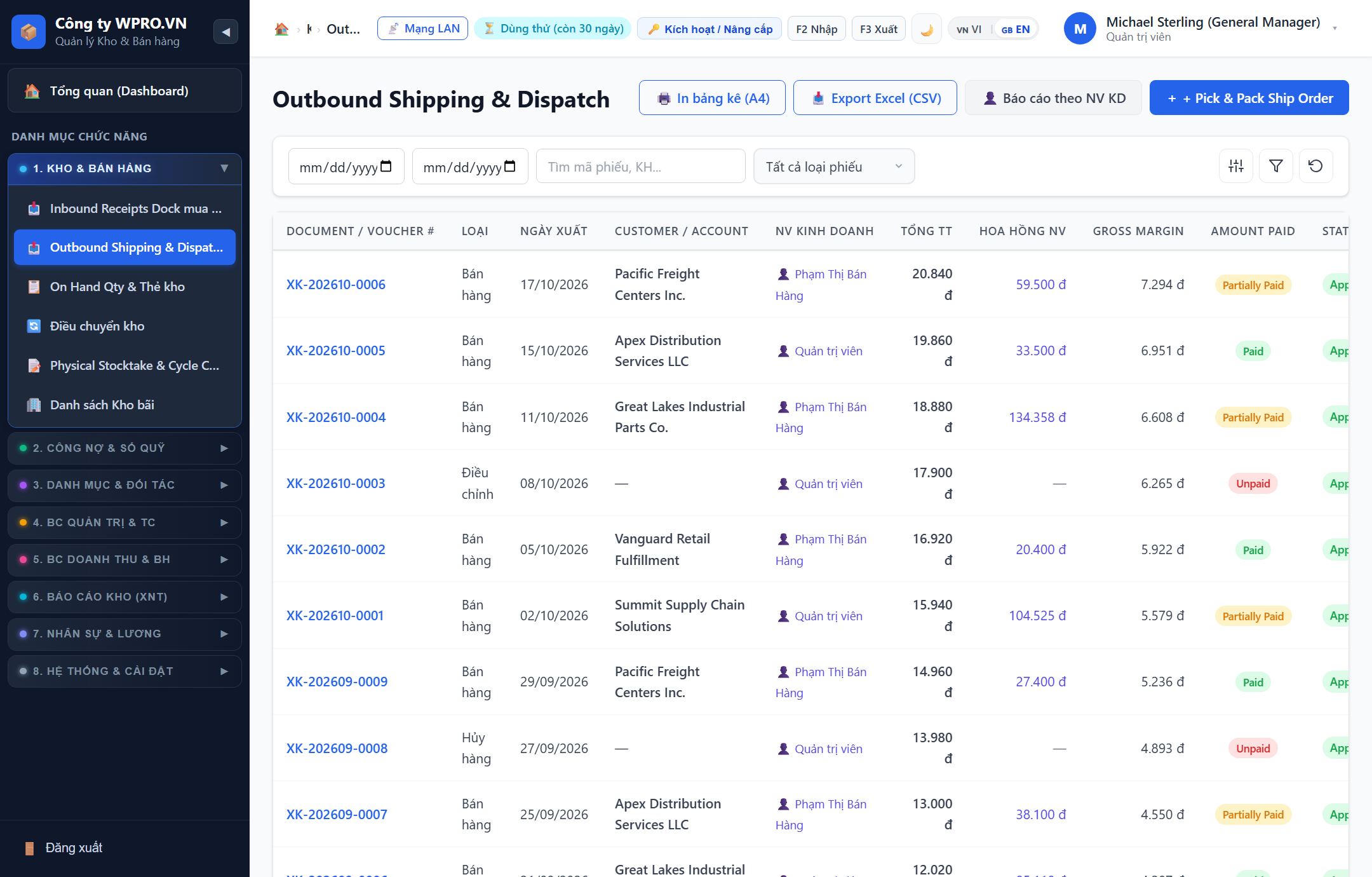 Outbound Shipping & Dispatch Production UI